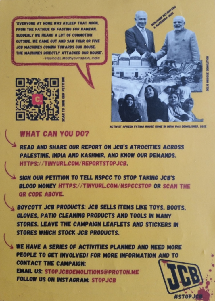 Stop JCB Bulldozer Genocide