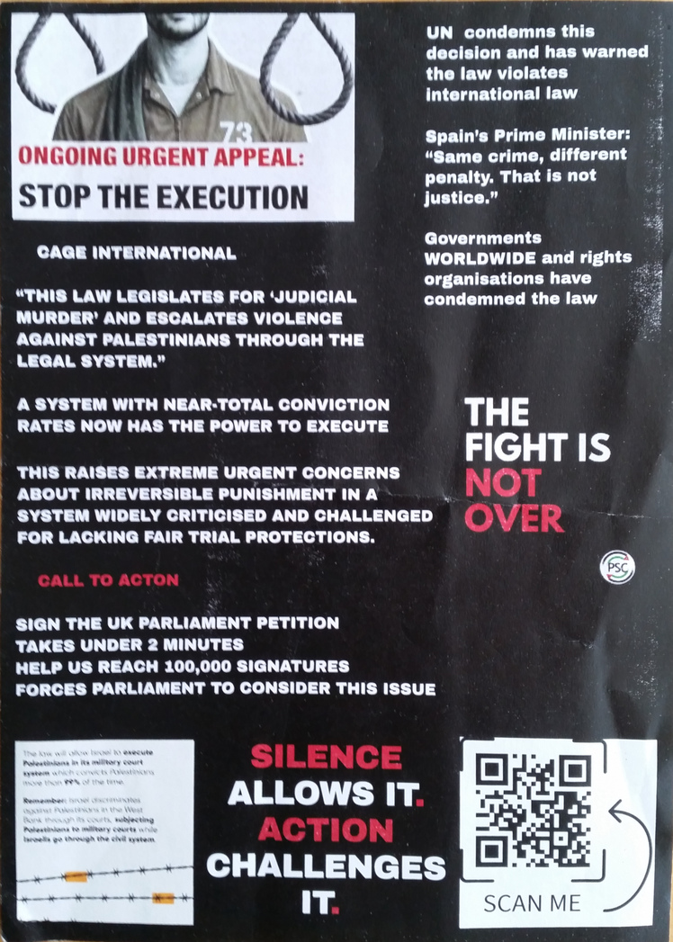 Stop The Executions Of Palestinian Hostages